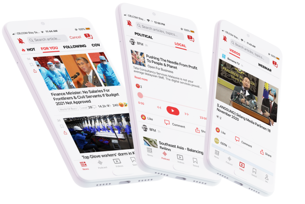 Newswav app mockup